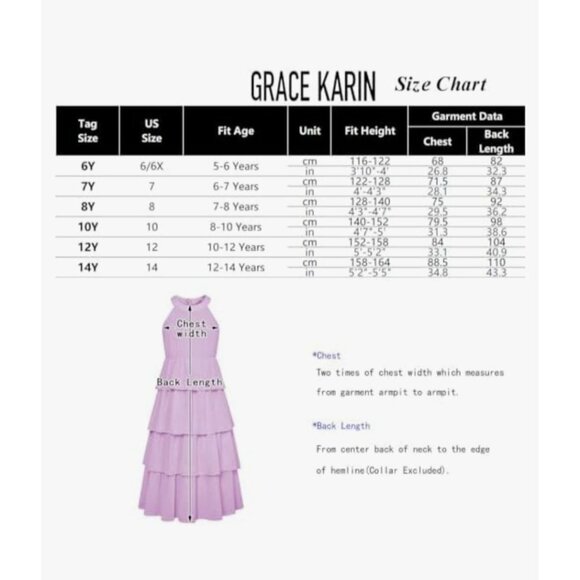Grace Karin Girls White Sleeveless Tiered Maxi Dress Size 10Y Chiffon Backless - Picture 3 of 10